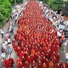Burma&#39s Buddhist monks risked the wrath of the junta by leading street protests Credit: Myo Khin/Mizzima News