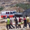 Palestinian villagers being evacuated after clashes with Israeli military. Credit: Willow Heske