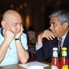 ''I will not be cowed down,'' says Raja Kamaruddin, seen here (at left) with Malaysian economist Din Merican.  Credit: Din Merican