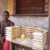 Russo Alfredo, at his roadside stall. Credit: Ruth Ansah Ayisi