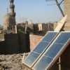 Home-made solar panels on a roof in a low-income Cairo neighbourhood. Credit:  Cam McGrath/IPS