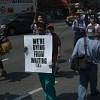 HIV/AIDS protesters march in New York in 2006. Credit: Kaitlyn Tikkun