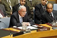 The Palestinian Authority's foreign minister, Riyad al-Malki, addresses the Security Council on Oct. 14, 2009. Credit: UN Photo/Eskinder Debebe