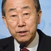 U.N. Secretary-General Ban Ki-moon briefs the press on the situation in Port-au-Prince, Haiti.  Credit: Bomoon Lee/IPS