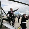 Pres. George W. Bush waves at London's Heathrow International Airport on Jun. 15, 2008. Credit: White House photo/Chris Greenberg 