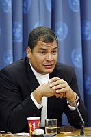 Ecuadorian President Rafael Correa Delgado thinks that the countries of the South must develop "their own financial architecture". Credit: UN Photo/Evan Schneider Ecuadorian President Rafael Correa Delgado thinks that the countries of the South must develop "their own financial architecture". Credit: UN Photo/Evan Schneider