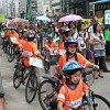 Young cyclists at a climate change action in Taipei. Credit: David Reid