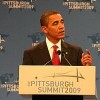 U.S. President Barack Obama addresses the G20 on Friday in Pittsburgh.  Credit: Eli Clifton/IPS