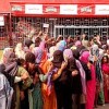 Women queueing up for subsidised flour at a state-run outlet in Karachi Credit: Fahim Siddiqi