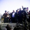 Gazans break through the border wall with Egypt on Jan. 24, 2008. Credit: Haitham Gabr
