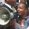 Resident Advisory Board President Diane Wright speaks at a rally in Atlanta. Credit: Jonathan Springston