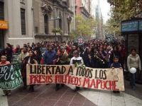 Protest march for the freedom of Mapuche prisoners. Credit:   