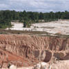 A large mining excavation in Mahdia, Guyana. Credit: WWF Guianas