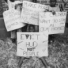 New Orleans public housing residents and advocates gather in the French Quarter to demand afforable housing.  Credit: Craig Morse