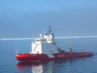 A ship navigates the Northwest Passage during the ice-free summer months. Credit: Dan Crosbie/Environment Canada A ship navigates the Northwest Passage during the ice-free summer months. Credit: Dan Crosbie/Environment Canada