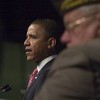 Democratic presidential candidate Sen. Barack Obama speaks to Veterans of Foreign Wars members in Orlando, Florida on August 19, 2008. Credit: David Katz/Obama for America