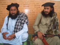 TTP's Maulvi Omar (left) insists there is no ban on polio immunisation. Credit: Ashfaq Yusufzai/IPS