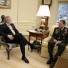 President Bush meets with Gen. Petraeus at the White House in January. Credit: White House photo/Eric Draper