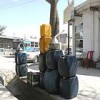 Jerry cans of fuel are available everywhere in Kabul.  Credit: Anand Gopal/IPS