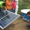 Solar-powered irrigation pump.  Credit: Mario Osava