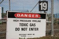 Unknown saboteurs have blown up six sour gas pipelines in northern Canada. Credit: Chris Arsenault/IPS Unknown saboteurs have blown up six sour gas pipelines in northern Canada. Credit: Chris Arsenault/IPS