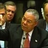 Then Secretary of State Colin Powell at the U.N. Security Council, in a scene from "War Made Easy". Credit: "War Made Easy"