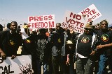 MDC supporters protest the lack of press freedom in Zimbabwe. (Photo: Shaun Harris) Credit: PictureNET Africa MDC supporters protest the lack of press freedom in Zimbabwe. (Photo: Shaun Harris) Credit: PictureNET Africa