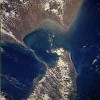 Satellite image of Ram Setu (Adam&#39s Bridge) and the Mannar Bioreserve Credit: NASA