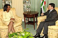 U.S. Secretary of State Condoleezza Rice meets with King Abdullah II of Jordan on Jul. 24, 2007. Credit: U.S. State Department/Michael Gross U.S. Secretary of State Condoleezza Rice meets with King Abdullah II of Jordan on Jul. 24, 2007. Credit: U.S. State Department/Michael Gross