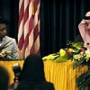 Saudi Foreign Minister Saud Al-Faisal and U.S. Secretary of State Condoleezza Rice in Jeddah, Saudi Arabia, Aug. 1, 2007. Credit: Defense Dept. photo by Cherie A. Thurlby
