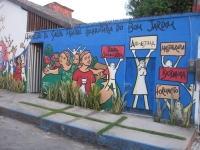 Mural at one Movimento de Saúde Mental Comunitária do Bom Jardim centre. Credit: Mario Osava/IPS 
