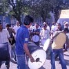 Drummers accompany marchers for the WSF&#39s Global Day of Action in Mumbai  Credit: Sushovan Dhar