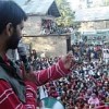 Yasin Malik, freedom leader, addressing a mass rally in Srinagar.  Credit: Athar Parvaiz Bhat/IPS