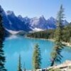 Lake Moraine, in Canada's Alberta province. - Photo Stock