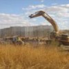 Wall being built in the middle of the Buenos Aires National Wildlife Refuge. - Matt Clark / Defenders of Wildlife