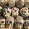 Amaranth skulls, a traditional sweet in Mexico. - Photo Stock